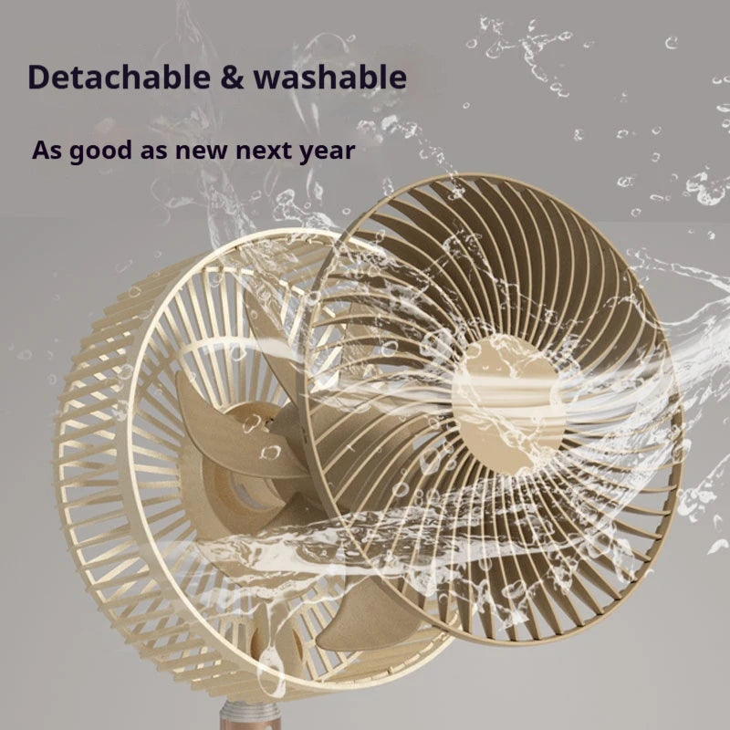 USB Foldable Portable Fan 4 Speeds Timing Battery Operated Mini Floor