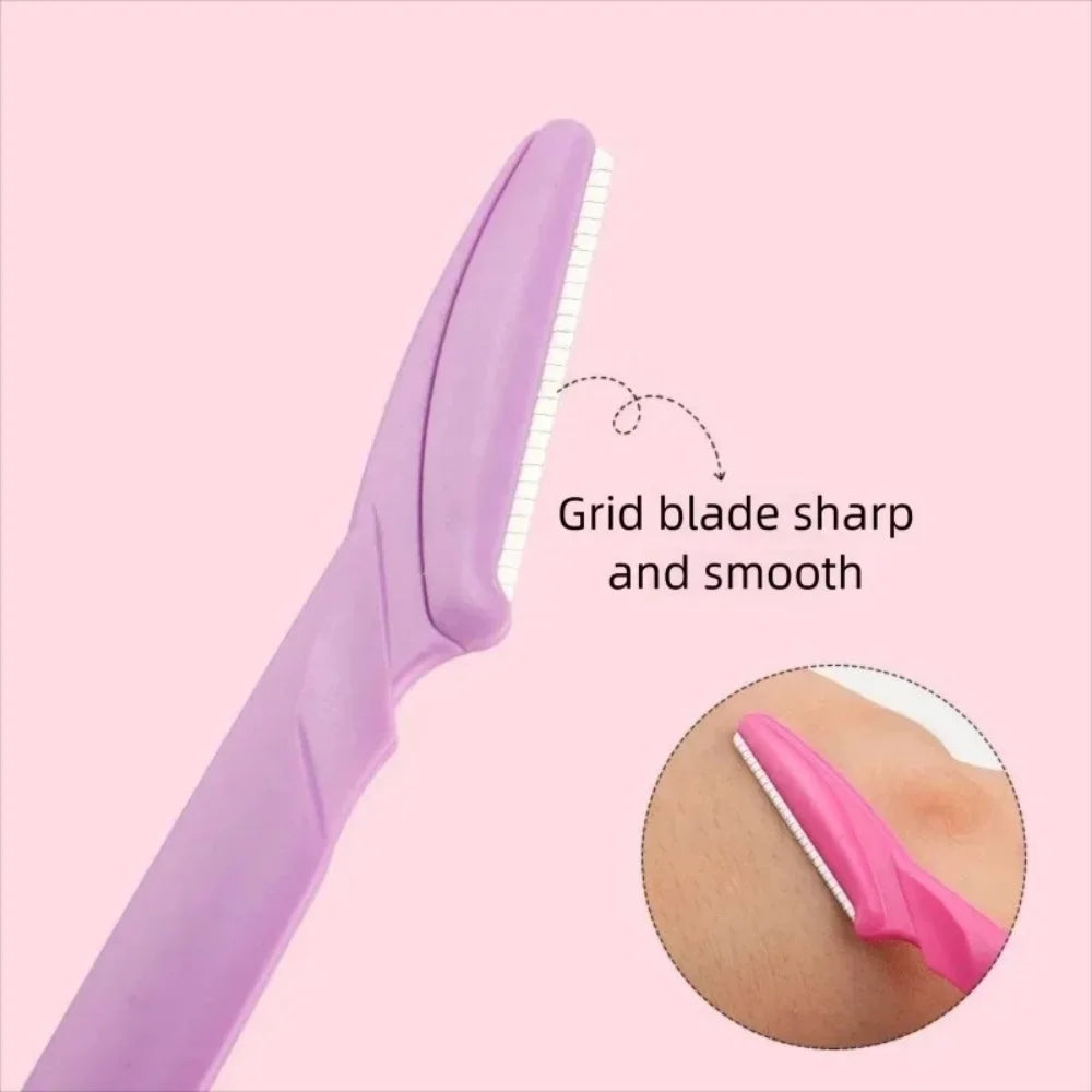 3Pcs Safe Eyebrow Razor Portable Facial Shaver Blades Multifunctional Face Body Hair Remover Women Eyebrow Shaping Makeup Tools Vue