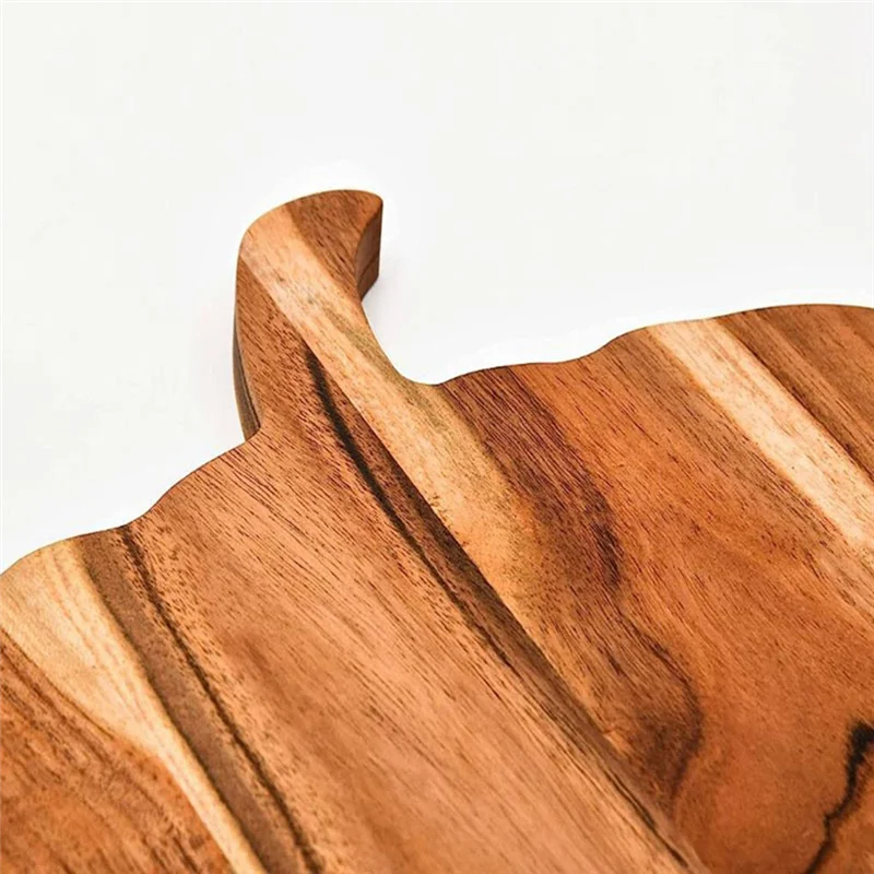ABKW-Wood Cutting Board Halloween Pumpkin Shaped For Kitchen Decoration, Includes Cutting Boards With Handle, Boards, Serving Pl Vue