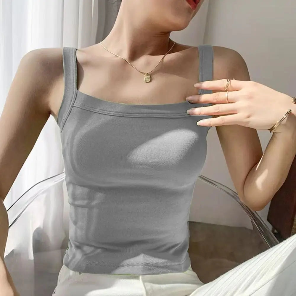 Casual Sleeveless Summer Tank Tops Underwear Slim Cami Shirt Vue