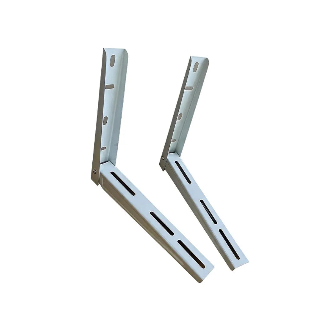 Stainless Steel Wall-Mounted Bracket Heavy Duty Thickened Air Conditioner Bracket Foldable Universal AC Wall Mount Outdoor Unit Vue White 8 inch