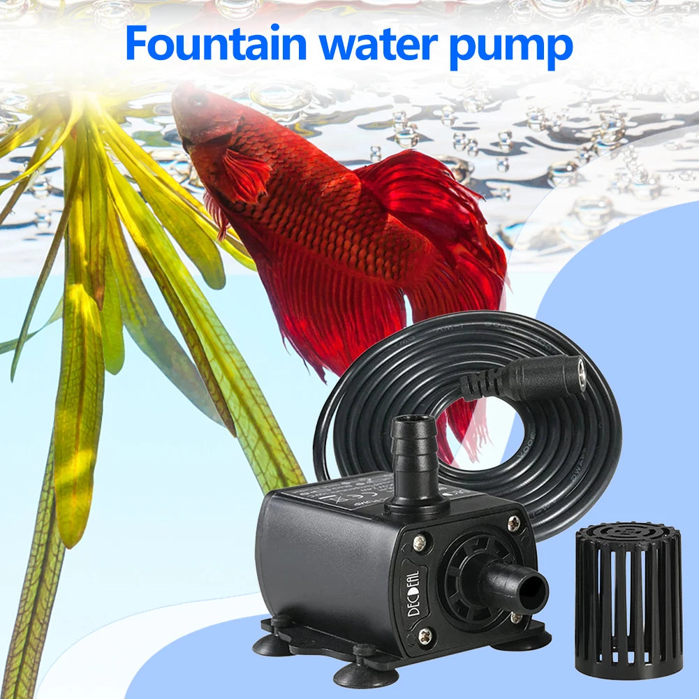 DC 12V Brushless Submersible Pump 300L/h – Aquarium & Fountain Submersible Water Pump Vue