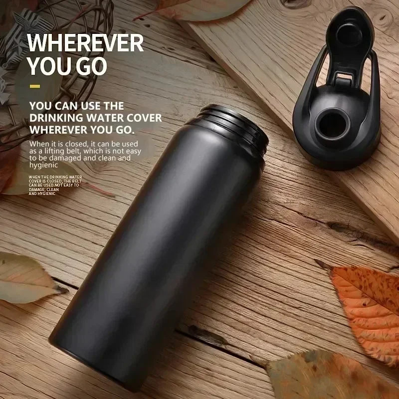 1-3PCS Stylish Portable Stainless Steel Sports Water Bottle Leisure Bike Riding Drinking Water Bottle Outdoor Sport Travel Cup Vue
