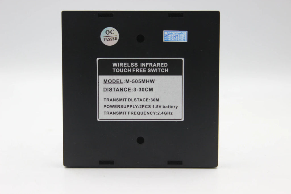 Wireless No-Touch Access Control Switch 2.4GHz Infrared Induction Exit Button Remote Door Release with Receiver for Public Use Vue