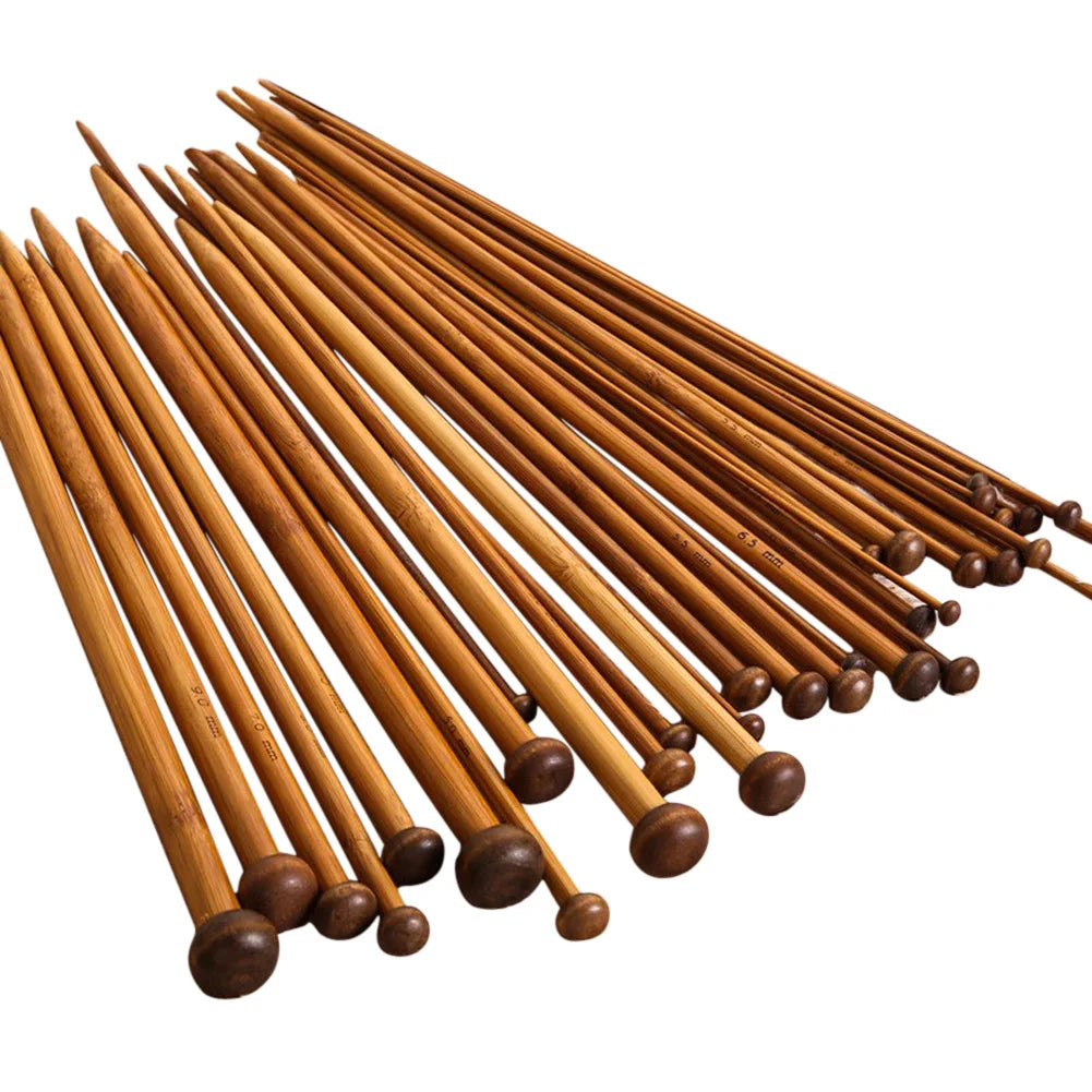36pc Bamboo Knitting Needles Set – 18 Sizes, Single-Pointed Knitting Needle Set Vue China Mainland