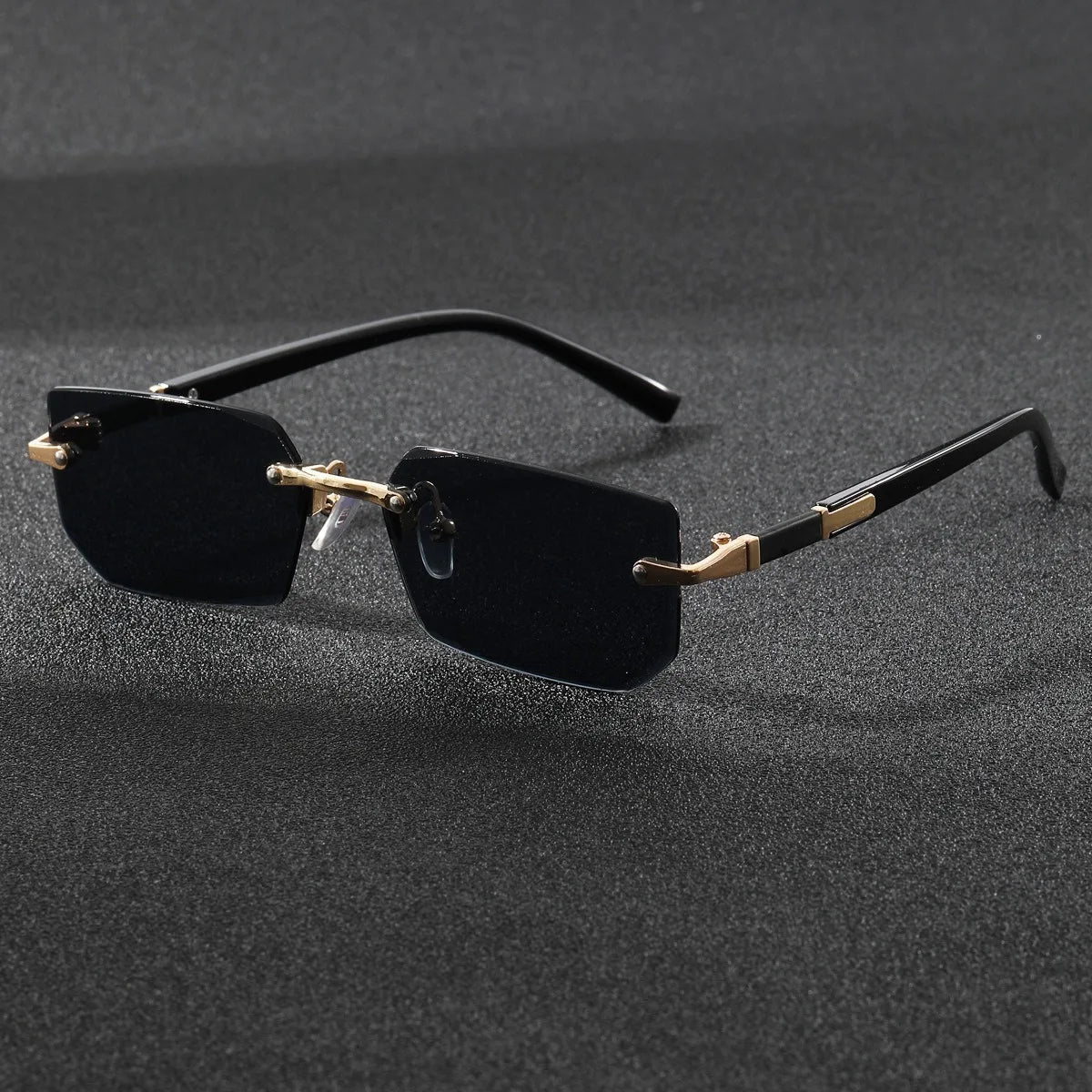 Rimless Rectangle Sunglasses UV400 Mirror Lenses | Unisex Fashion Sunglasses Vue