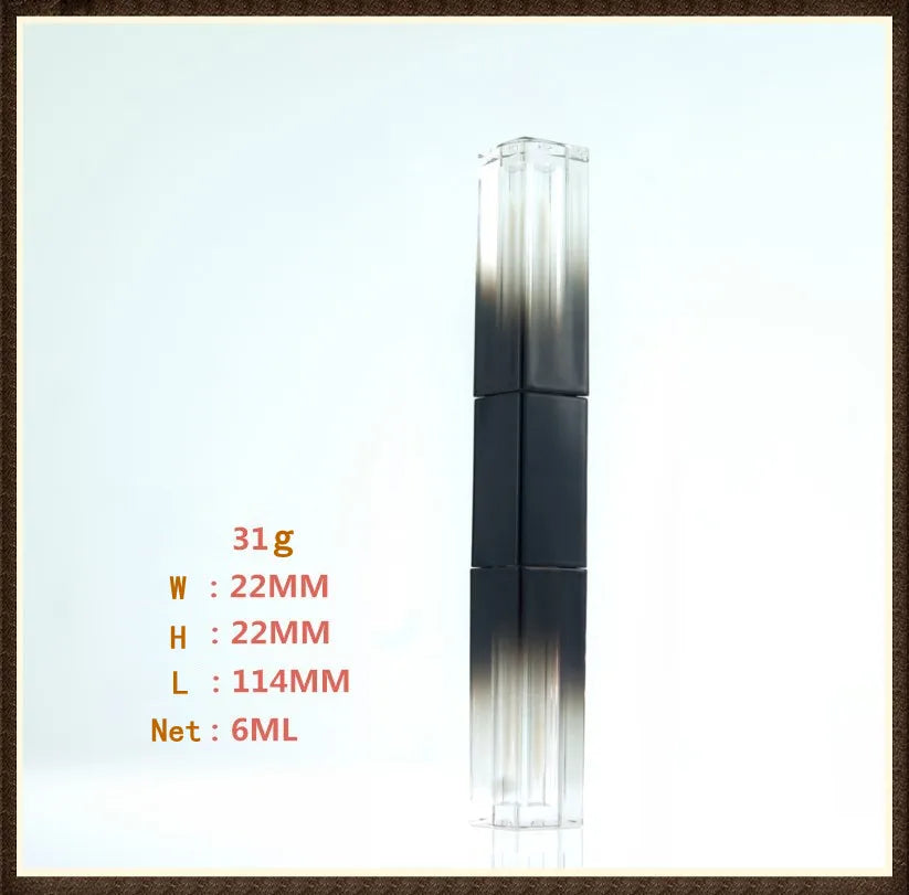 Private Label Lip Gloss Tubes Double Cup Empty Travel Bottle Refillable Lipgloss Containers Lip Balm DIY Lipstick Cosmetics 50pc Vue