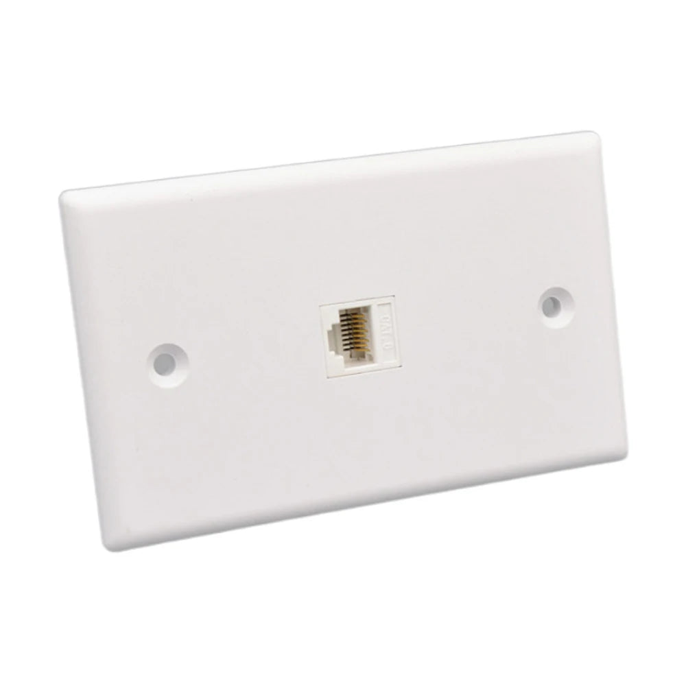 1/2/3/4/6 Port CAT6 RJ45 120 Type Jack Wall Plate Female To Female Network Socket In White for Internet Patch Cord USA Faceplate Vue