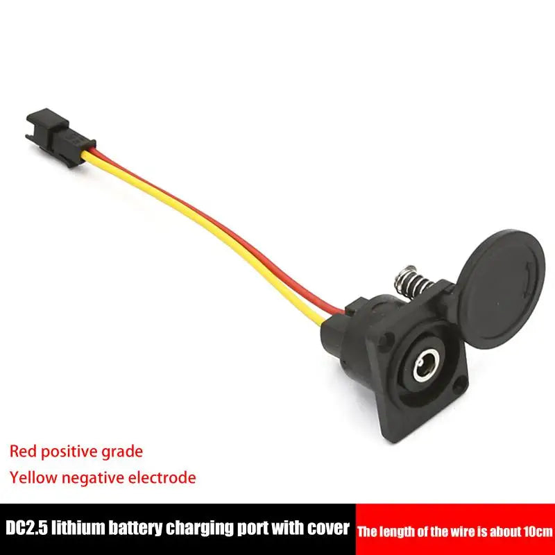 Electric Bike Charging Plug DC2.1 2.5 for 36V 48V Li ion Battery Round Shape Quick Attach Combo for Cycling Enthusiasts Vue DC25 female