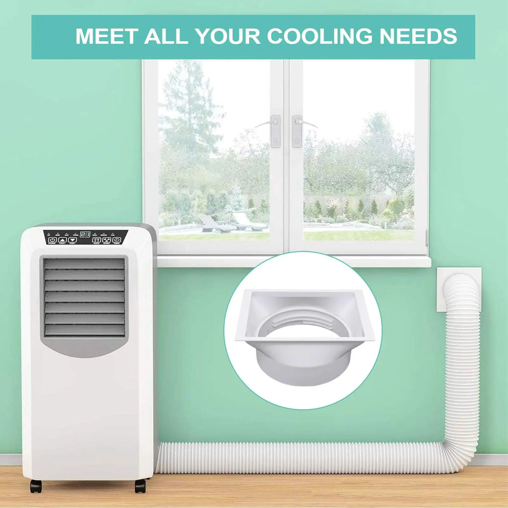 150mm AC Hose Coupler Air Conditioner Exhaust Vent Window Adapter With Clockwise Counterclockwise Threads Universal Connector Vue