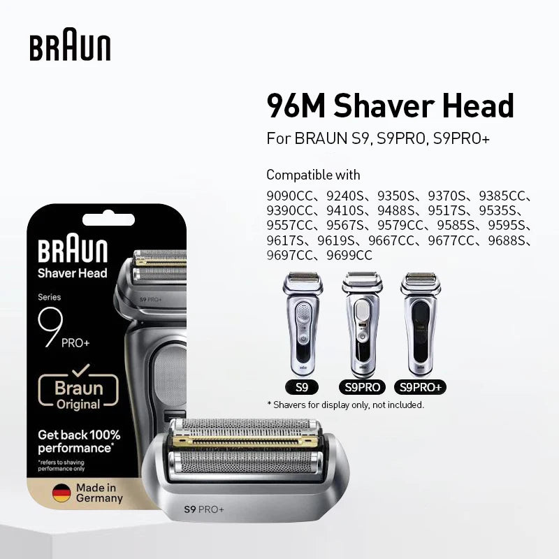 Braun Shaver Head 96M for Braun Electric Shaver S9 S9Pro S9Pro+ 9090CC 9240S 9350S 9370S 9385CC 9390CC 9410S 9517S 9535S 9699CC Vue