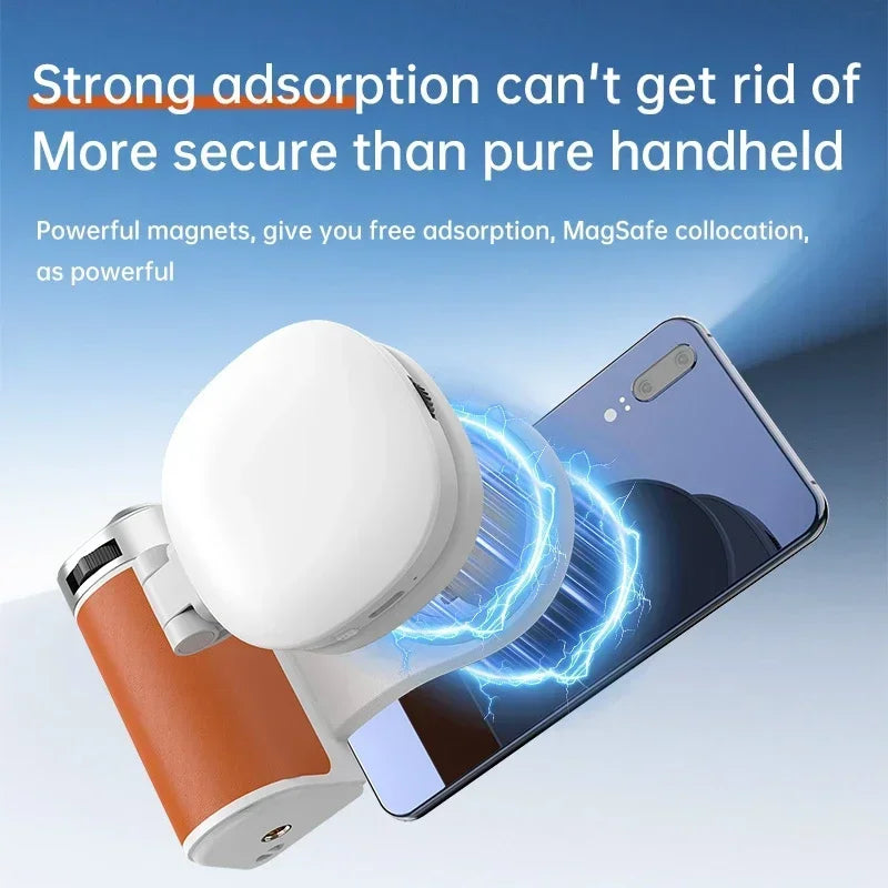 Smartphone Photography Magnetic Shutter Anti-Shake Photo Stabilizer Bluetooth Remote Control Release Zoom Handle Live Streaming Vue