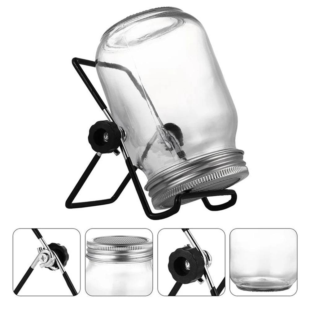 ABKW-Sprouting Seeds Germination Cover Kit Germinating Mason Jar Set With Bracket Filter Cover Sprouting Jar Vue