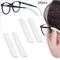 2 Pairs Silicone Anti-Slip Holder Glasses Anti-slip Cover Ear Hook For Sunglasses Eyeglass Leg Temple Tips Black White Brown Vue White