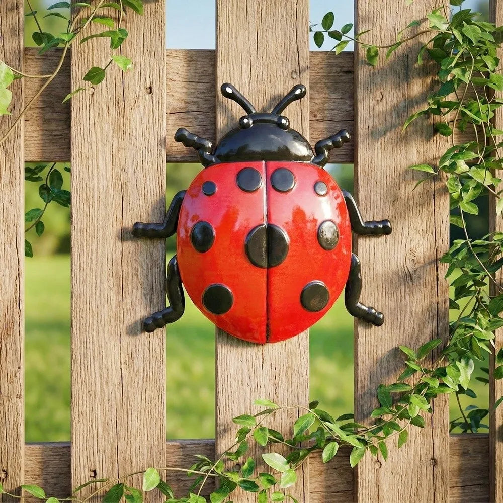 3PCS/SET Realistic Metal Wall Decoration Wall Hanging Craft Iron Beetle Wall Art Decorative Insect Fake Insect Ornaments Vue