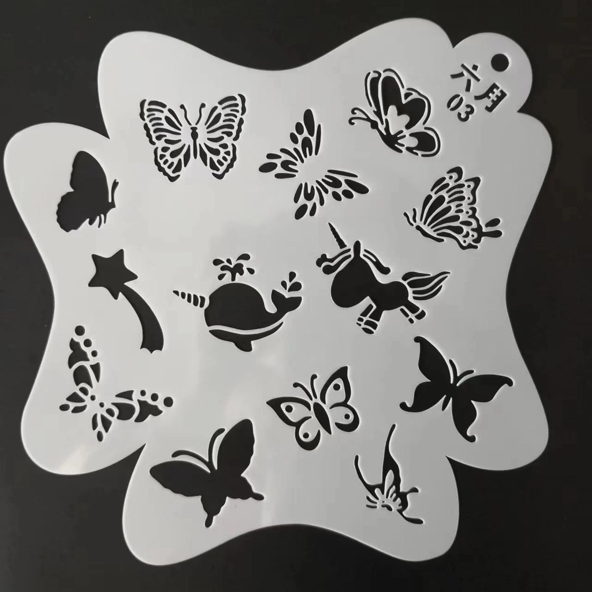 17*17cm Stencils for Body Painting Face Art Halloween Birthday DIY Makeup Stamps Temporary Tattoos Reusable Stencils Plastics Vue LG1703 China Mainland