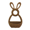 Hand Woven Easter Bunny Basket Natural Willow Handmade Easter Wall Pocket Gift Holder Cute Rabbit Plant Hanging Basket Vue 15.75x8.66in