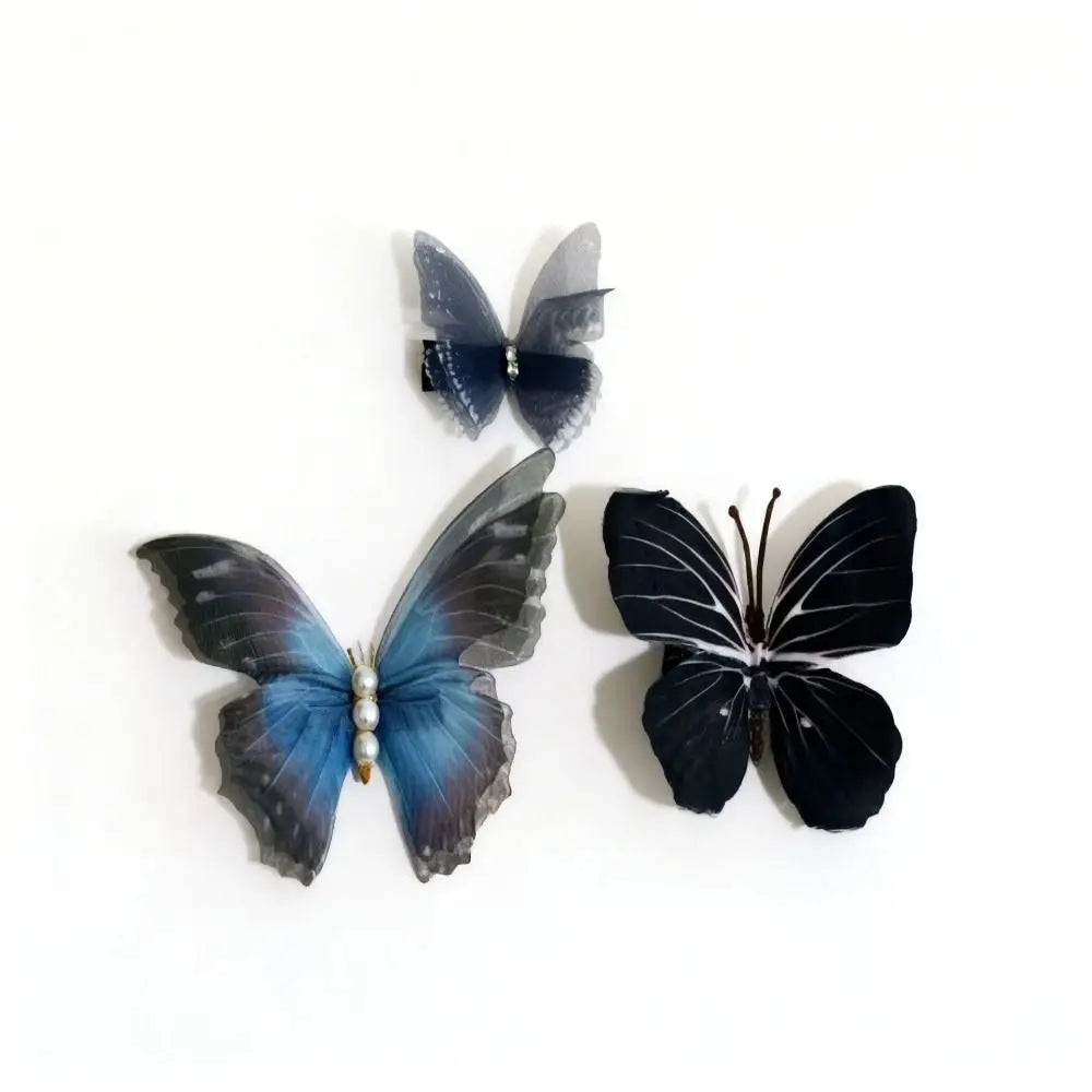 Gothic Halloween Hat Tall Pointed Cone Top Butterfly Hair Clips Women's Wizard Cap Removable Bendable Ruched Masquerade Cap Vue