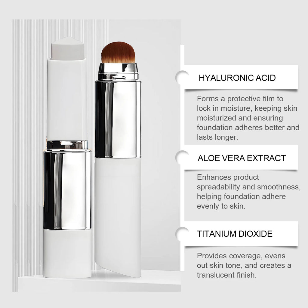 Dual-Action Color-Changing Foundation Stick - Skin-Nourishing, Lightweight Matte Finish, All-in-One Portable Makeup Stick Vue