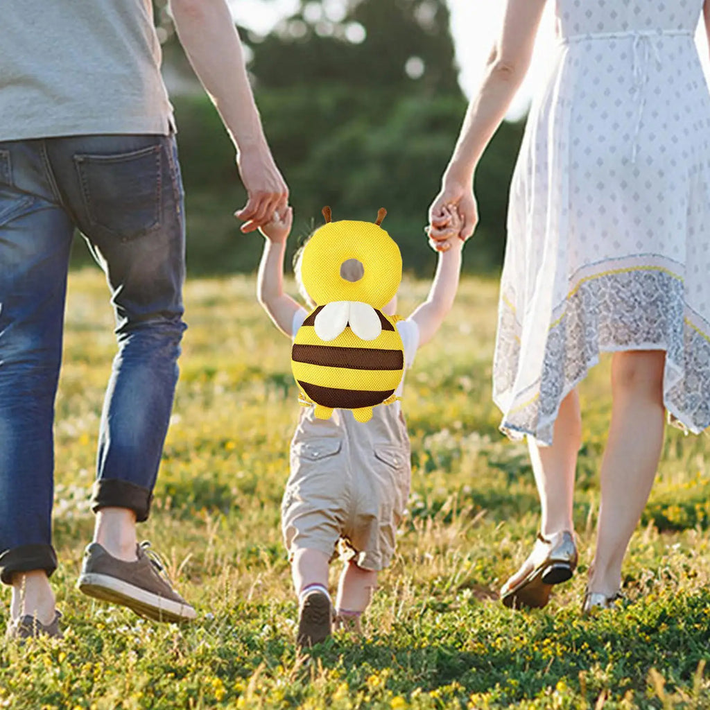33x20cm Bee Shape Baby Head Protector Backpack Toddler Head Protection Breathable Walking Learning Accessory for Outdoor Use Vue