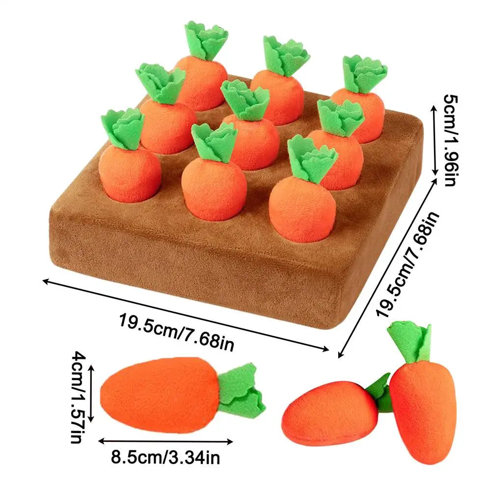 Dog Snuffle Mat for Puppies & Adult Dogs - Interactive Feeder Enrichment Toy for Anxiety Relief - Slow Puzzle Game for Dogs Cats Vue Orange