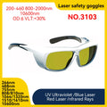 Laser Safety Glasses CE EN207 200-460nm Hard PC Lens Eyewear for UV Ultraviolet Laser Marking Processing Device Laser Goggles Vue Model 3103 OD6