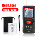 LAOLAU Digital Laser Range Finder RED/Green Laser Beam Meter High Precision Measuring Tools Backlit Screen IP54 Waterproof Vue C-100-redlaser