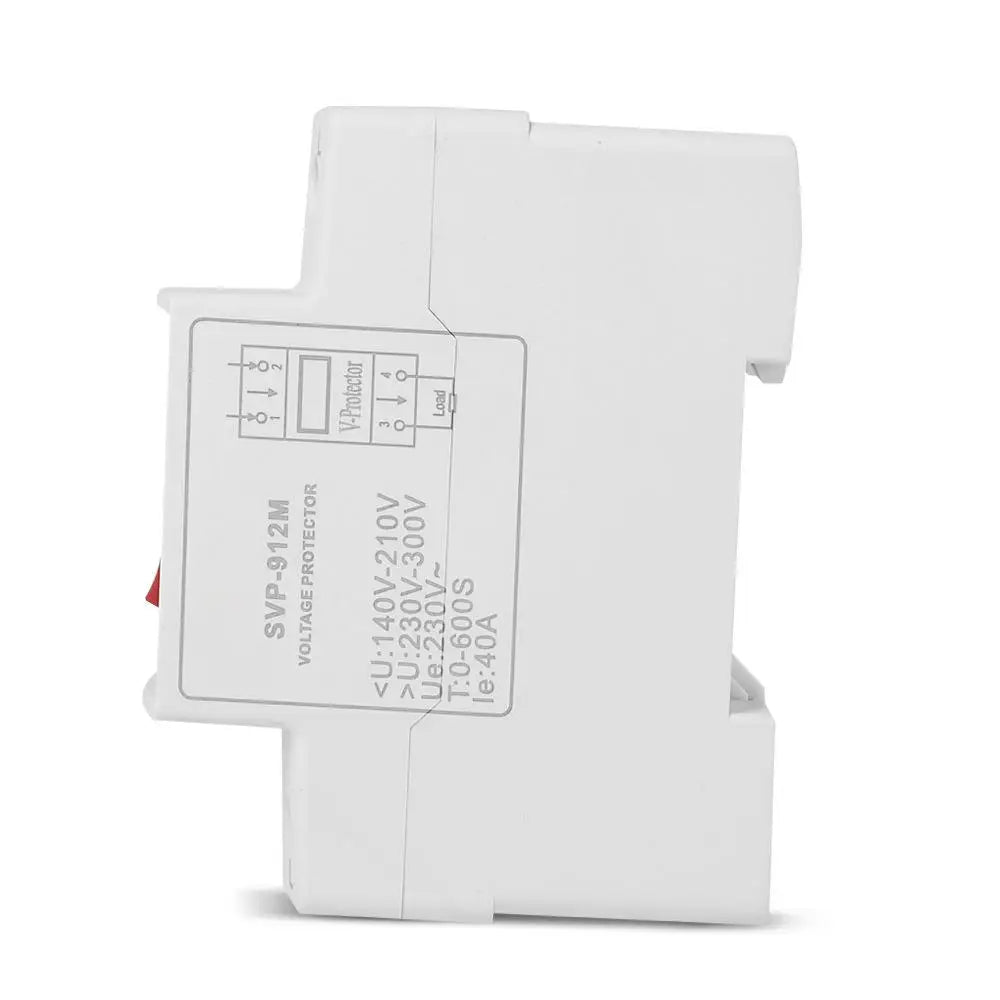 SVP-912M AC230V 40A 50/60Hz Adjustable Self-resetting Intelligent Over-voltage And Under-voltage Protector With Manual Switch Vue