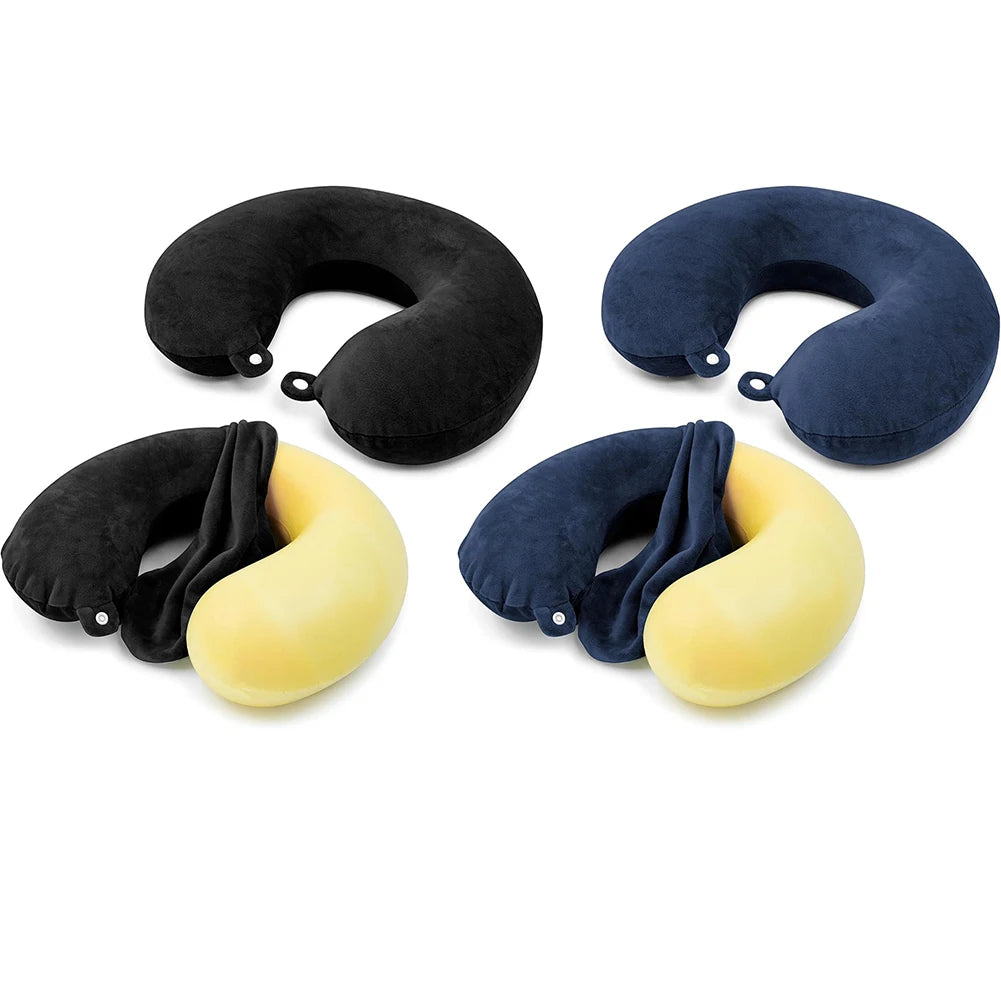 2-Pack U-Shaped Travel Neck Pillow Covers | Soft Replacement Travel Pillow Cover Vue