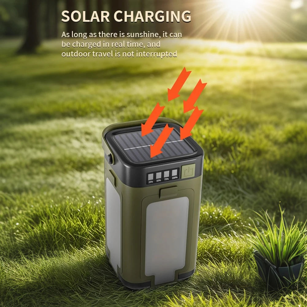 Foldable Solar Camping Lantern & Power Bank | 500lm LED Solar Camping Lantern Vue