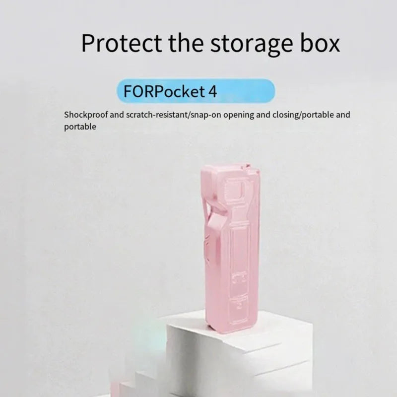 Hot-Storage Case For DJI Osmo Pocket 4 Camera Accessories Drop Resistant Dustproof Protective Shell Portable Box Vue Pink