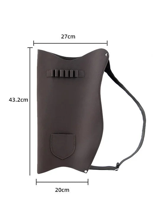 Traditional Bow Bag Quiver Set Leather Bow Bag Bow Bag, Traditional Bow and Arrow Integrated Bow Bag Vue dark coffee