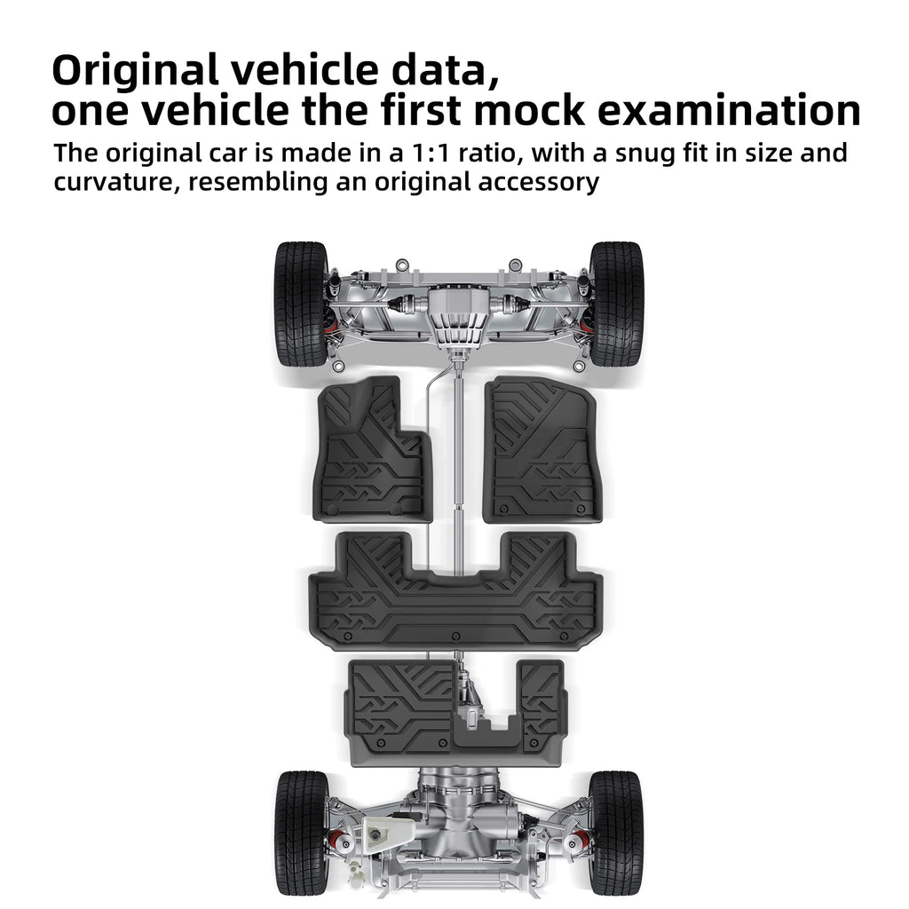 Smabee Left Drive for BYD Tang L/Atto 8/Sealion 8 2025 2026 7Seater (not fit Refrigerator Model) Car TPE Floor Mats Accessories Vue
