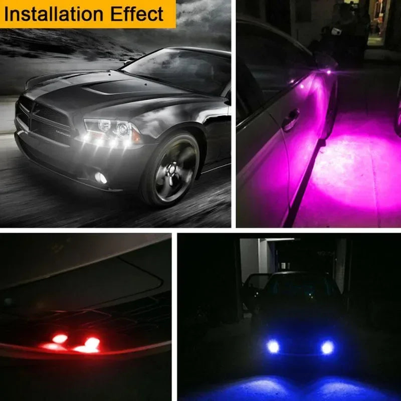 9W Ultra Thin Eagle Eye LED Light Waterproof Screw Type Reverse Backup Light for Motorcycle Scooter Off Road Bumper Tail Lamp Vue