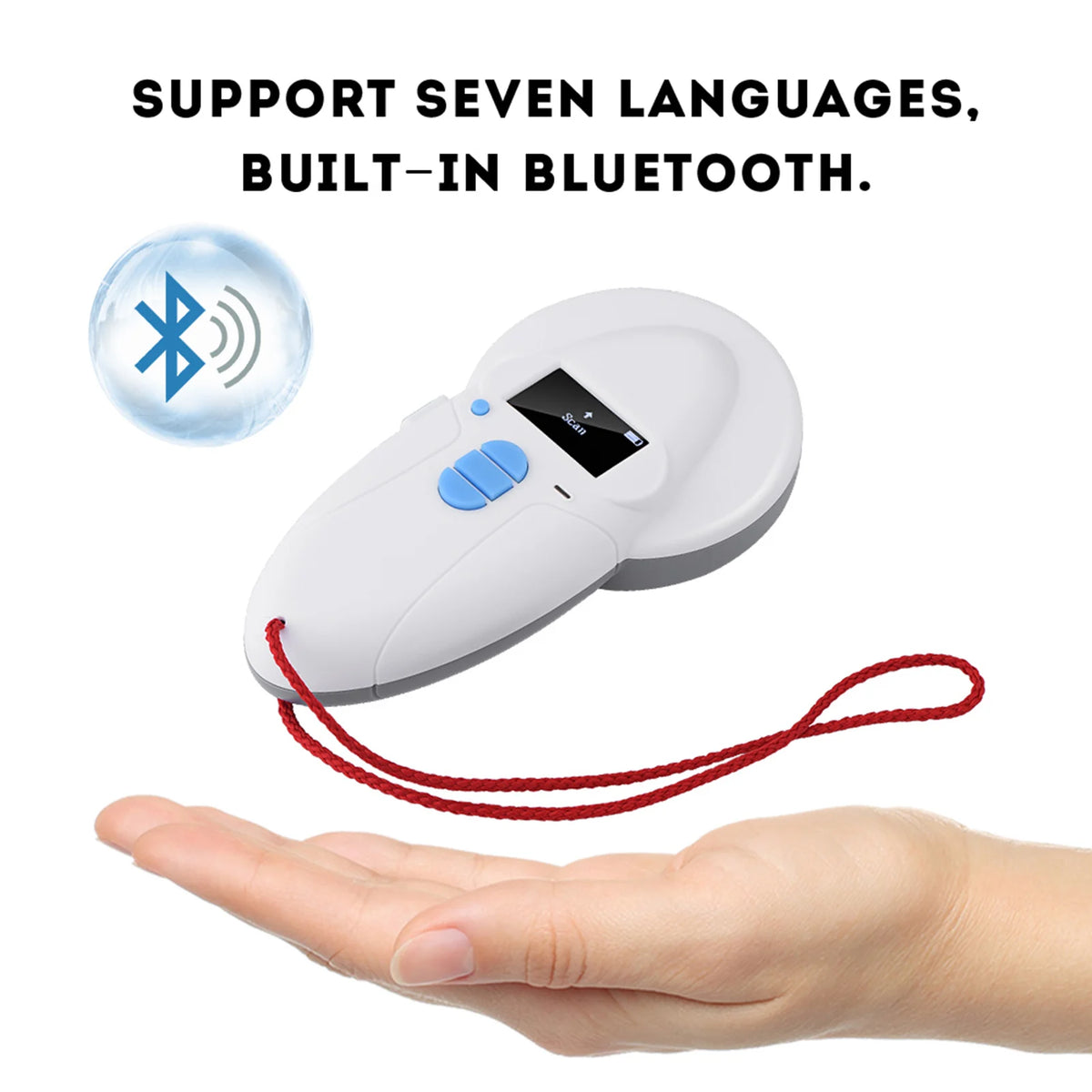Handheld Rechargeable Animal Chip ID Reader Microchip RFID Scanner Microchip Reader Vue