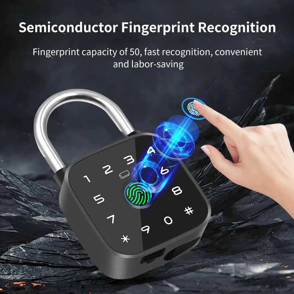 support tuya appSmart Fingerprint Padlock Password Door Lock for Dormitory Drawer Anti-theft Mini Lock RFID Card Mechanical Key Vue