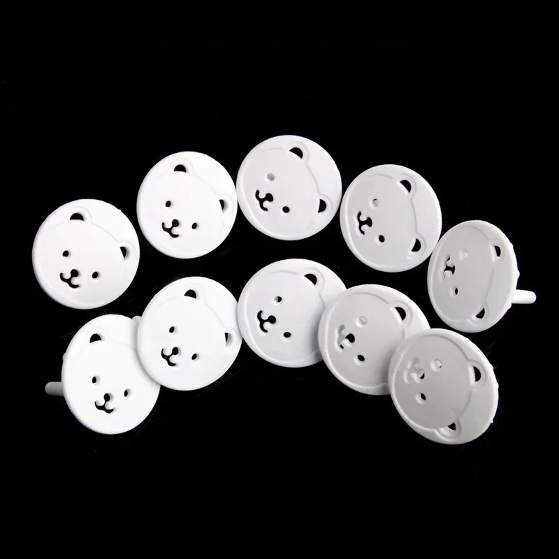vvocci 10X Power Kid Baby Child Protector Guard Mains Point Plug Bear socket cover Socket Cover baby safety Vue Default Title