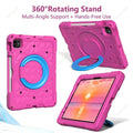 Ronnagar EVA Kids Shockproof iPad Case 11" | Lightweight Kids iPad Case Vue Rose Red iPad 11th A16