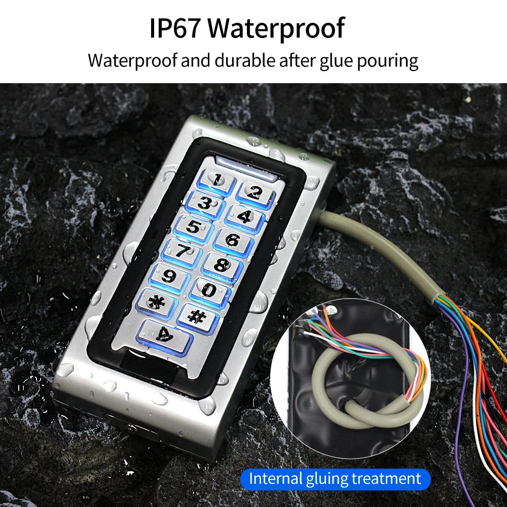 Outdoor IP68 Waterproof WiFi Tuya App Access Control All Metal Keypad S601-Wifi Smart Door Lock RFID Access Controller Opener Vue