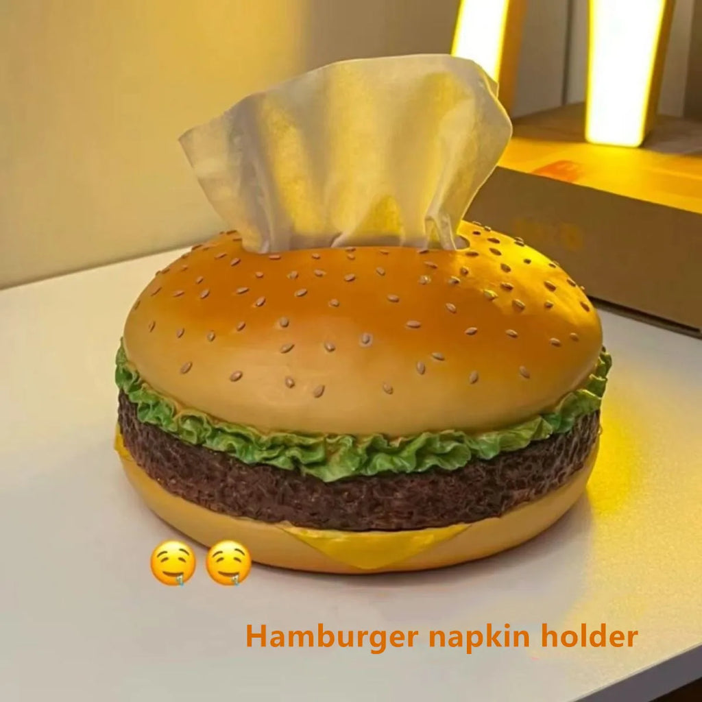 Hamburger Tissue box Creative Retro Living Room Home Paper box Fun Decoration Ornament Paper box Vue tissue box