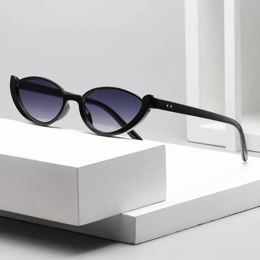Vintage Half-frame Cat Eye Sunglasses Anti UV Scratch Resistant Sun