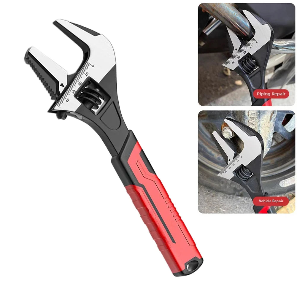 Adjustable Wrench 6/8/10 Inch Large Jaw Spanner Plumbing Tool Adjustable Wrench Vue