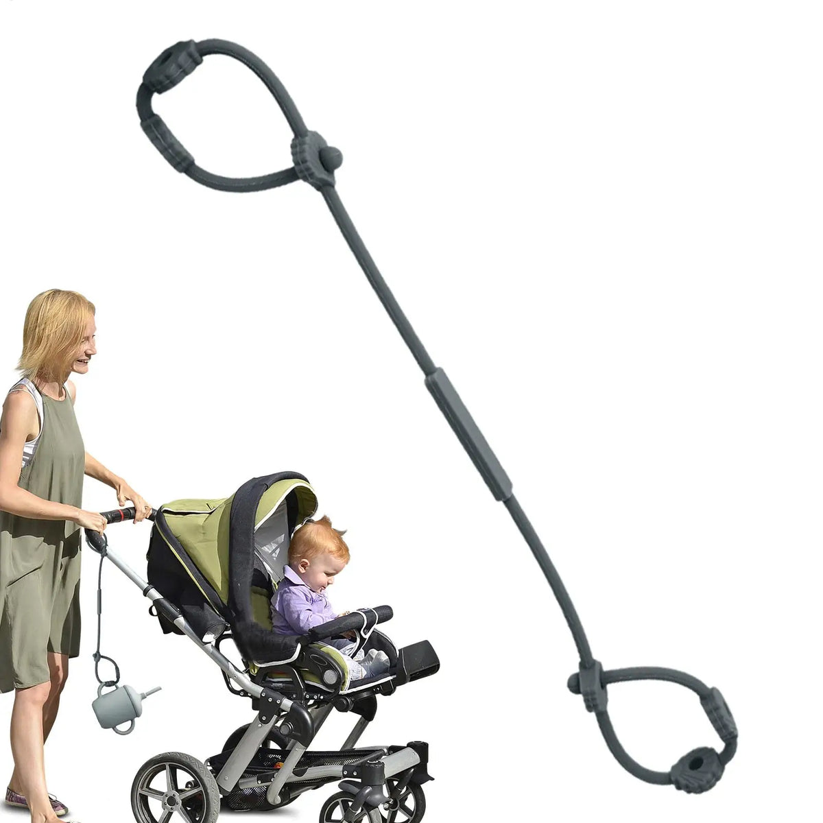 Adjustable Baby Toy Straps Silicone Safety Teether Holder Chain Multi Functional Accessories for High Chair Stroller Car Seat Vue