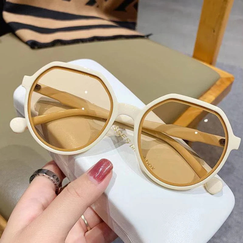 Korean Style Sunshade Glasses Vintage Geometry Shape Frame For Men Women Sunglasses Fashion Frame Glasses UV Protection Vue