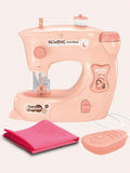 Electric Sewing Machine Toy, Mini Diy Simulation Sewing for Girls Kids 3+ Easy Beginners Toys Play Home Parenting Vue Pink