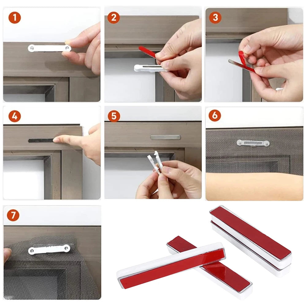 Magnetic Window Screen Clips – No-Drill Insect Screen Fasteners Window Screen Clips Vue