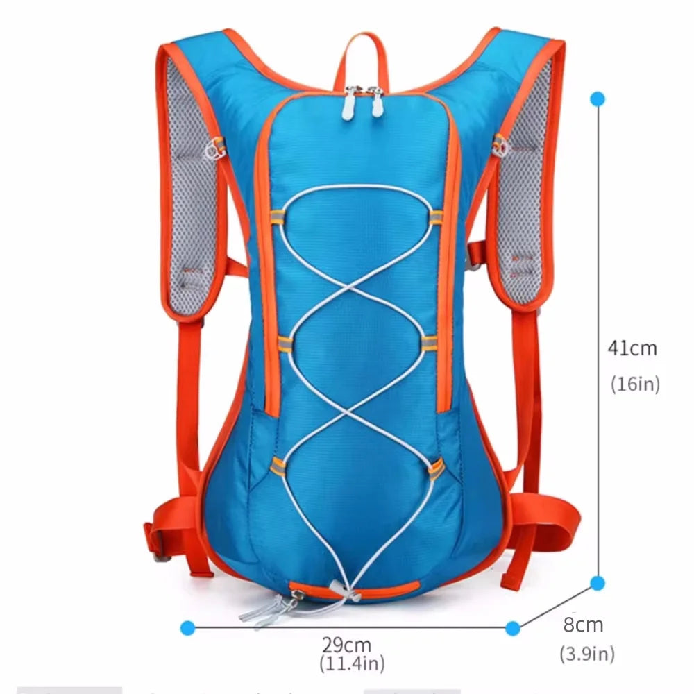 New 12L Outdoor Sport Bike Cycling Running Hiking Hydration Bag Storage Helmet Pack Waterproof UltraLight Bladder Backpack Vue