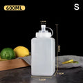 600/800/1000ML Squeeze Sauce Bottles Condiment Dispenser Large Mouth Dustproof Kitchen Seasoning Salad Sauce Olive Oil Bottle Vue S600ml