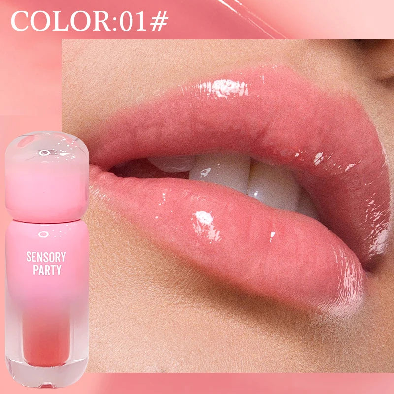 6 Colors Water Gloss Mirror Silky Smooth Lip Gloss Not Easy To Fade and Does Not Stick To The Cup Moisturize Waterproof Lipstick Vue 01