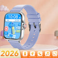 Kids Smart Watch Multifunctional Waterproof SOS Camera HD Call Voice Chat Games LED Flashlight Weather Alarm Smartwatch 2026 Vue TB39H-purple